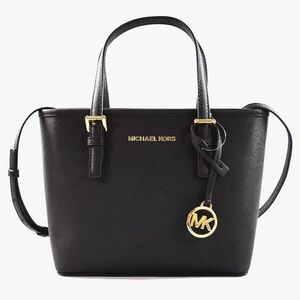 Like new- Michael Kors Jet Set Travel XS Saffiano Leather Top-Zip Tote Bag